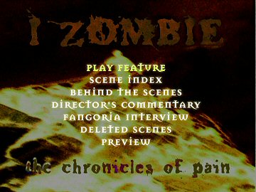 Menu 1 : I, ZOMBIE : THE CHRONICLES OF PAIN