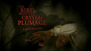 Menu 1 : BIRD WITH THE CRYSTAL PLUMAGE, THE (L'OISEAU AU PLUMAGE DE CRISTAL)