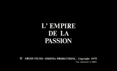 Header Critique : EMPIRE DE LA PASSION, L' (AI NO BOREI)