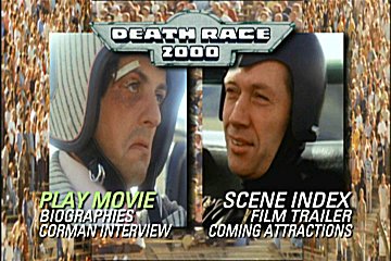 Menu 1 : DEATH RACE 2000 (LA COURSE A LA MORT EN L'AN 2000)