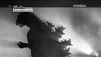 Menu 1 : GODZILLA (GOJIRA)