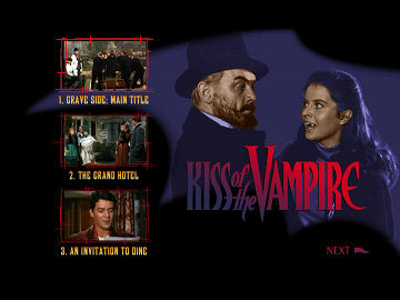 Menu 1 : KISS OF THE VAMPIRE (LE BAISER DU VAMPIRE)