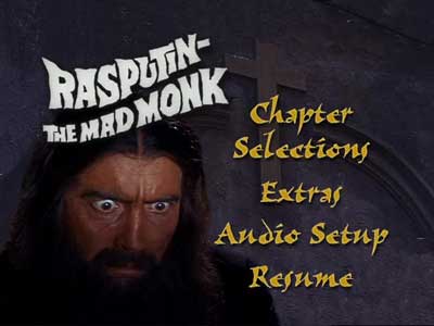 Menu 1 : RASPUTIN : THE MAD MONK (RASPOUTINE, LE MOINE FOU)