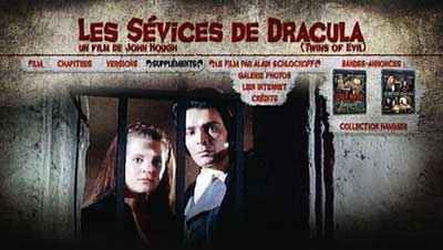 Menu 1 : SEVICES DE DRACULA, LES (BLU-RAY)