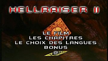 Menu 1 : HELLRAISER 2 : LES ECORCHES