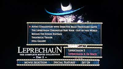 Menu 1 : LEPRECHAUN 4 : IN SPACE (LEPRECHAUN DESTINATION COSMOS)