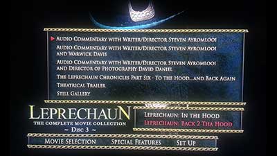 Menu 1 : LEPRECHAUN 6 : LE RETOUR (LEPRECHAUN : BACK  2 THA HOOD)