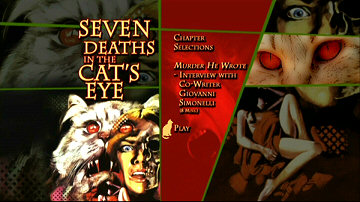 Menu 1 : SEVEN DEATHS IN THE CAT'S EYE (LA MORTE NEGLI OCCHI DEL GATTO)