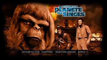 Menu 1 : BATAILLE DE LA PLANETE DES SINGES, LA (BATTLE FOR THE PLANET OF THE APES)