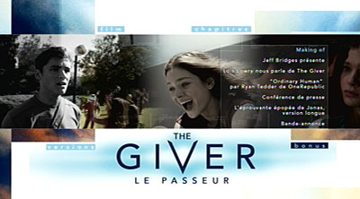 Menu 1 : GIVER, THE : LE PASSEUR