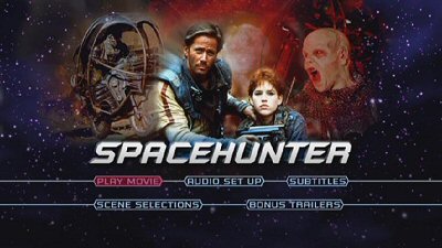 Menu 1 : SPACEHUNTER : ADVENTURES IN THE FORBIDDEN ZONE (LE GUERRIER DE L'ESPACE)