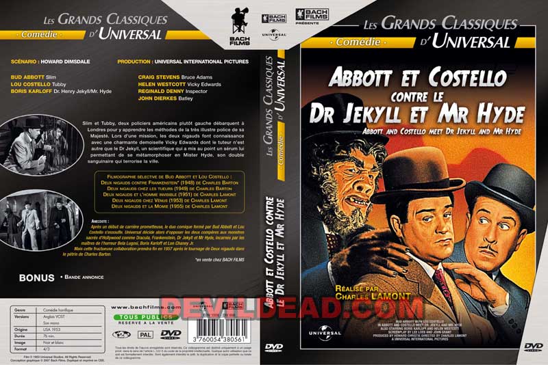 ABBOTT AND COSTELLO MEET DR. JEKYLL AND MR. HYDE DVD Zone 2 (France) 