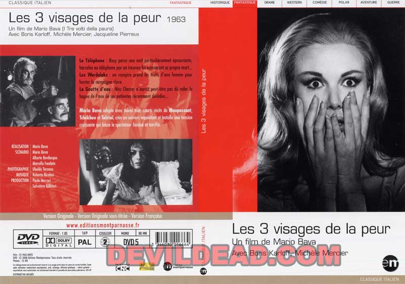 I TRE VOLTI DELLA PAURA DVD Zone 2 (France) 