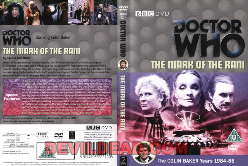 DOCTOR WHO : THE MARK OF RANI (Serie) (Serie) DVD Zone 2 (Angleterre) 