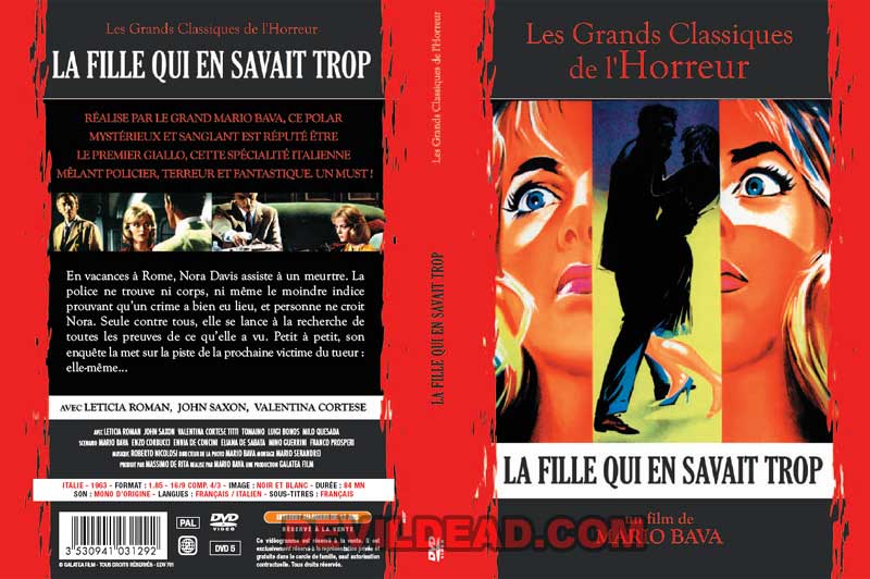 LA RAGAZZA CHE SAPEVA TROPPO DVD Zone 2 (France)