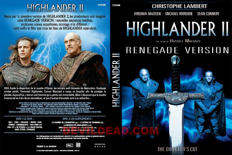 HIGHLANDER 2 : THE QUICKENING DVD Zone 2 (France)