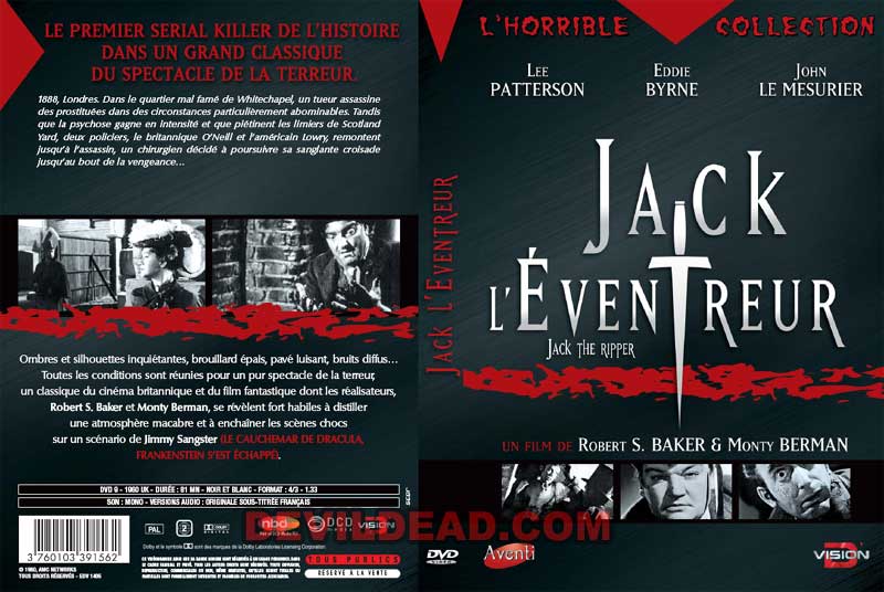 JACK THE RIPPER DVD Zone 2 (France) 
