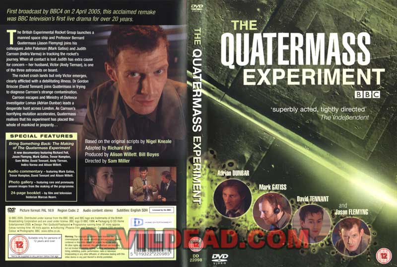 THE QUATERMASS EXPERIMENT DVD Zone 2 (Angleterre) 