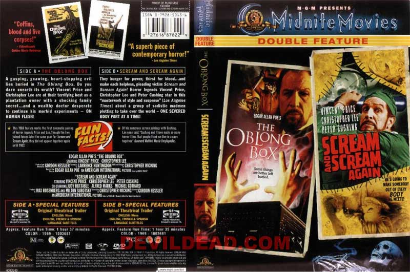 THE OBLONG BOX DVD Zone 1 (USA) 