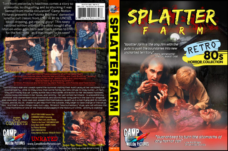 SPLATTER FARM DVD Zone 1 (USA) 