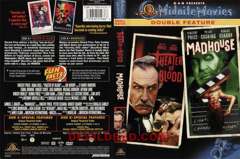 THEATER OF BLOOD DVD Zone 1 (USA) 