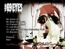 69 EYES BACK IN BLOOD Extra DVD Menu 1