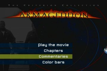 Menu 1 : ARMAGEDDON : CRITERION COLLECTION