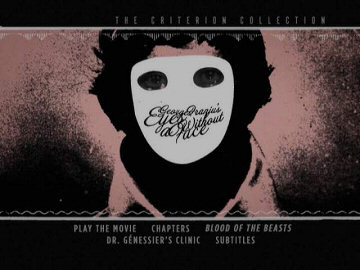 Menu 1 : EYES WITHOUT A FACE, THE (LES YEUX SANS VISAGE)