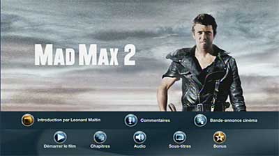 Menu 1 : MAD MAX 2, LE DEFI