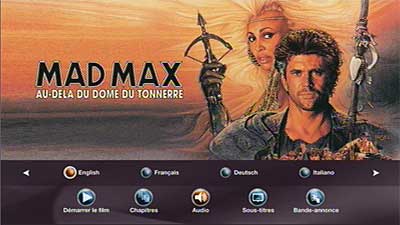 Menu 1 : MAD MAX : AU-DELA DU DOME DU TONNERE (MAD MAX BEYOND THUNDERDOME)