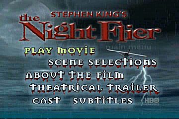 Menu 1 : NIGHT FLIER, THE