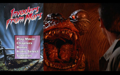 Menu 1 : INVADERS FROM MARS (INVASION VIENT DE MARS)