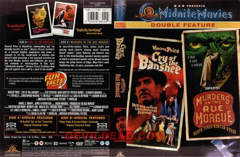 CRY OF THE BANSHEE DVD Zone 1 (USA) 