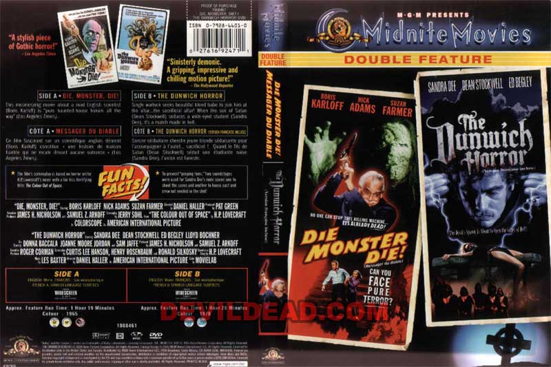 DIE, MONSTER, DIE ! DVD Zone 1 (USA) 