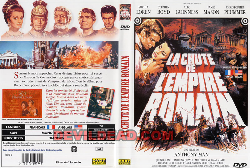 THE FALL OF THE ROMAN EMPIRE DVD Zone 2 (France) 