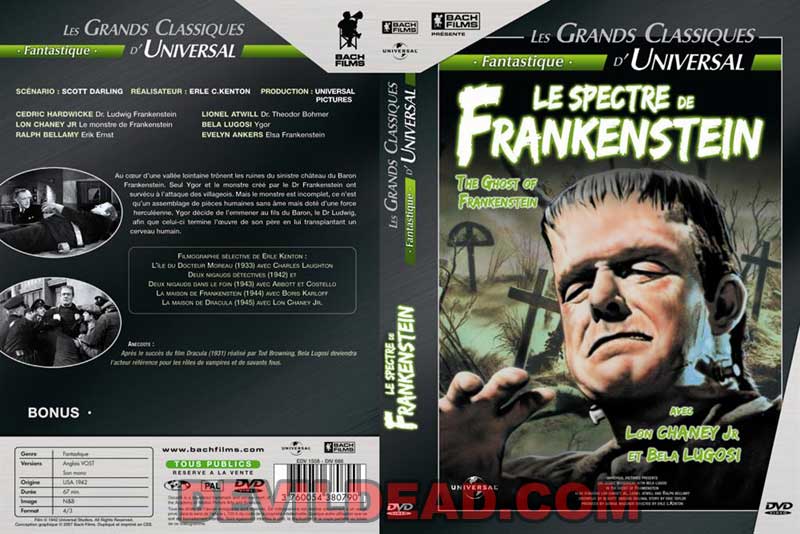THE GHOST OF FRANKENSTEIN DVD Zone 2 (France) 