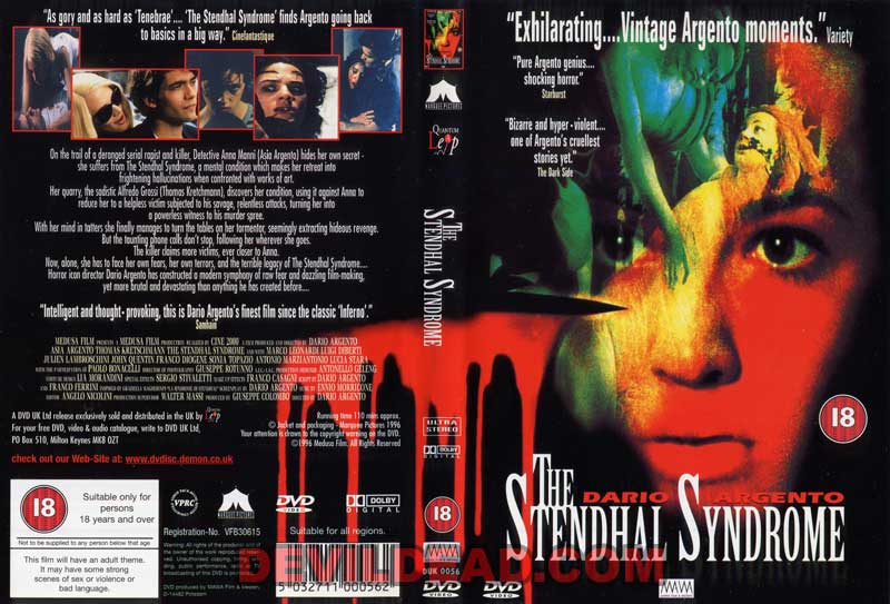 LA SINDROME DI STENDHAL DVD Zone 2 (Angleterre) 